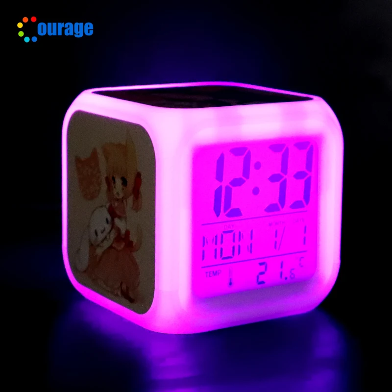 Heat Transfer Digital Alarm Clock with Aluminum Sheet for Kids