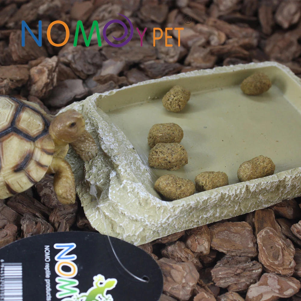 Hot Sale Resin Durable Reptile Food Water Dish Feeder Bowl for Lizard Turtle Gecko