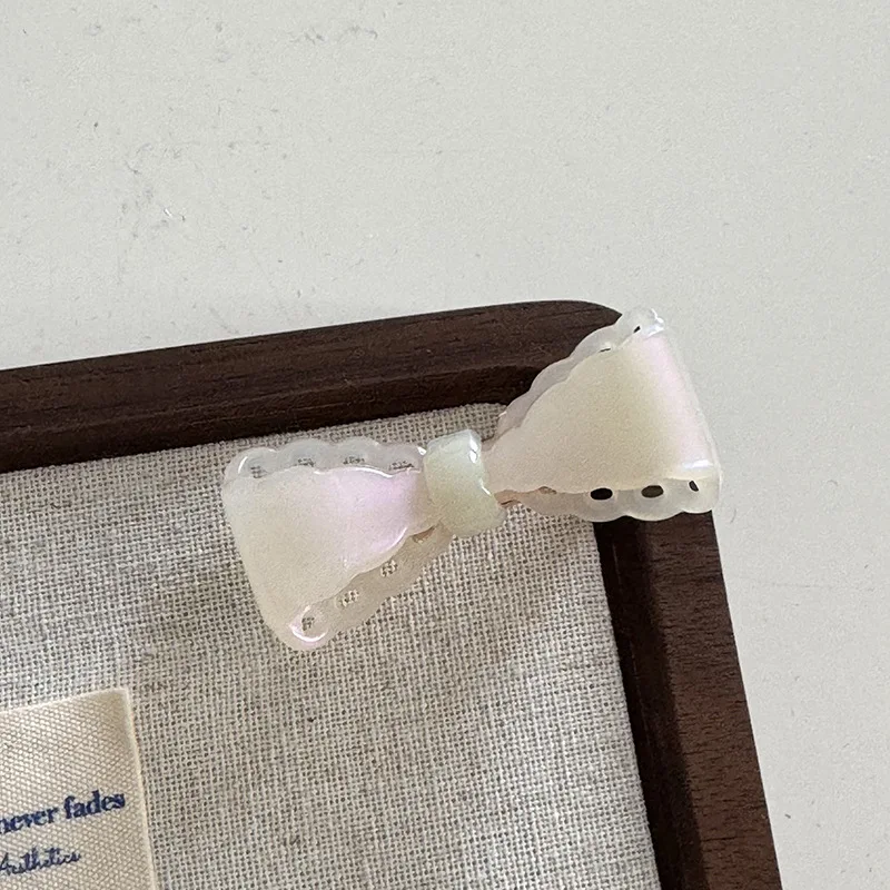 YANYE Gentle Milky White Jelly Color Acetic Acid Heart Bow Acrylic Resin Alligator Hair Accessories Hairpin Hair Clip For Women