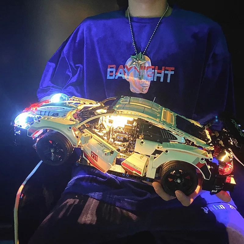 1580pcs/set 88009 Building Blocks City Street View 42096 with light Assembly Square Bricks Toys for Kids Birthdays Gift