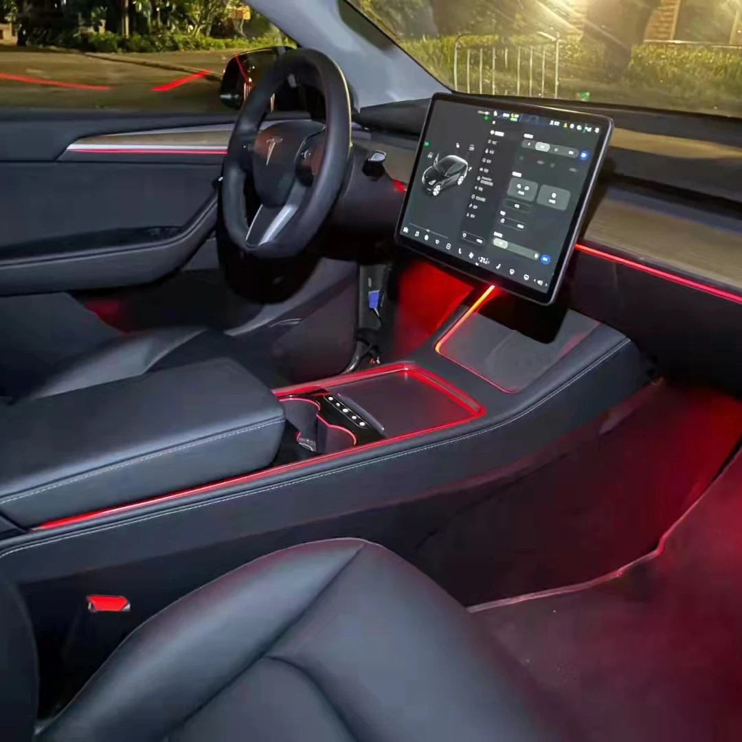 2021 New 128 colors  LED Car  Atmosphere Light Neon Colorful Lamps For Tesla