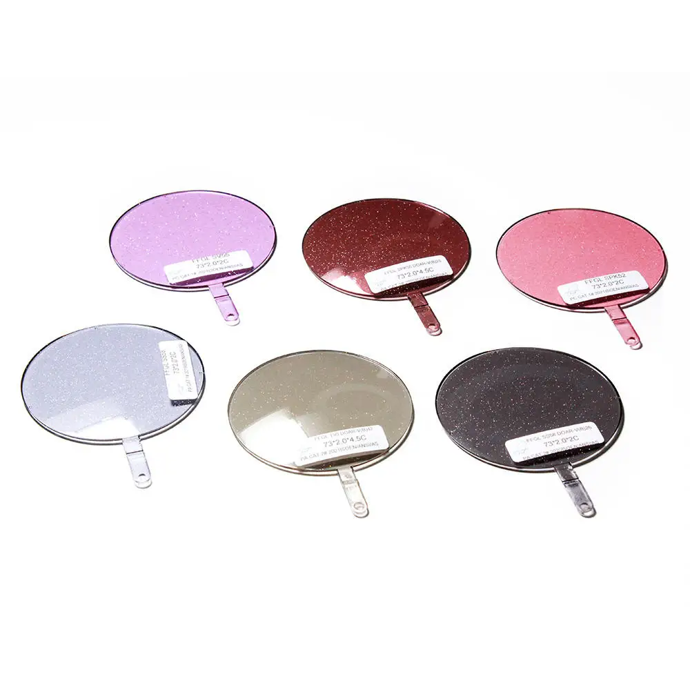 2024 Custom Silver Glitter Pink Coating Lenses Circle Lens Fashion Sunglasses Lens