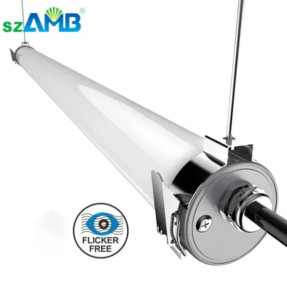 130lm/w  DImmable Waterproof IK10 szAMB Tri-proof LED Light with 0-10V/Dali/triac dimming for Poultry Farm