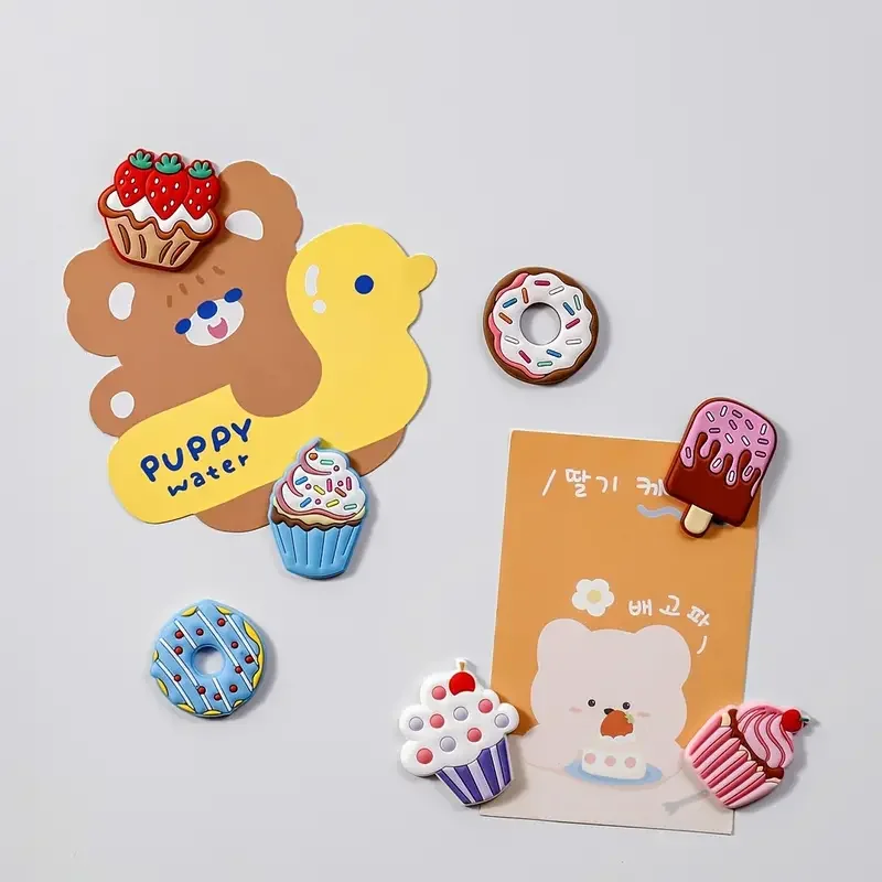 Decorative Fridge Magnets, 3D Resin Refrigerator Magnets Cute Fruit Food Magnetic Stickers for Kitchen Refridge