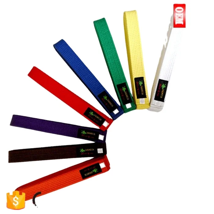 Woosung best selling custom logo taekwondo karate judo martial arts belt for sale