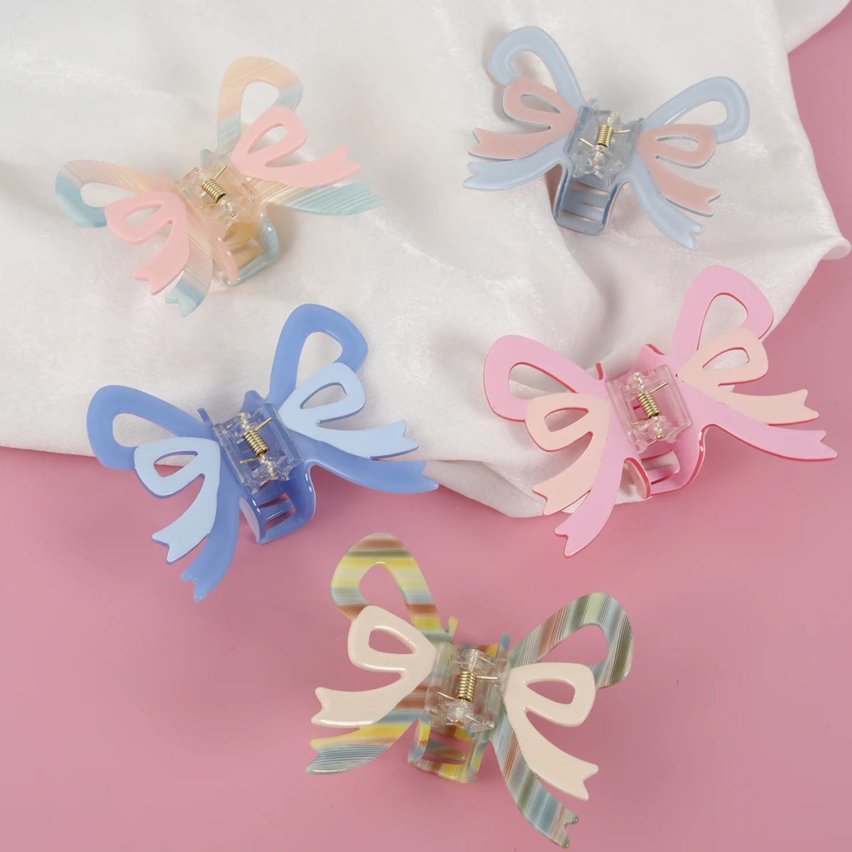 personalized acetate bow hair claw clip custom hair claw clip for gifts