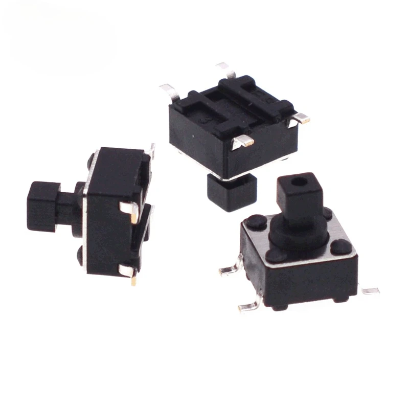 SMD  Tact Switch 6*6*7.3MM Square Head  Height 7.3mm 4pins  Micro Switch Button