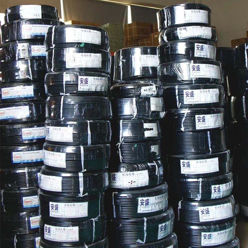 Factory OEM shielding full copper video coaxial wire and cable 20 awg rg59 coaxial cable 75 ohm