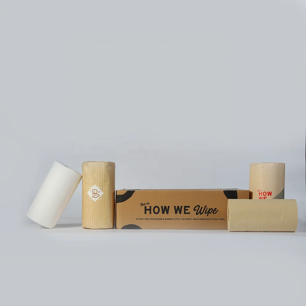 Sustainable Kitchen Paper Towel Bamboo FSC Certificated Tissue Paper Kitchen Towel Roll