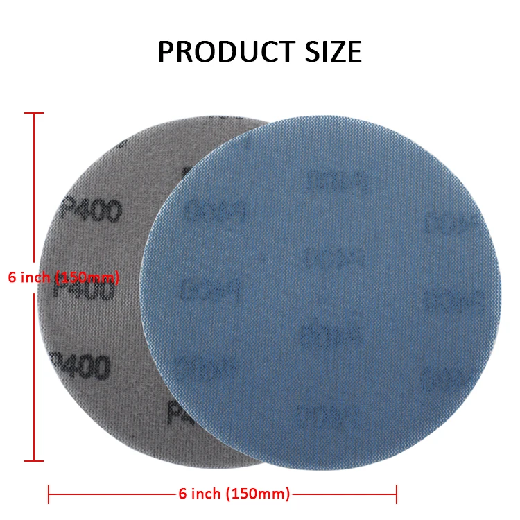 6 inch Premium Ceramic Grain Sanding  Excellent Cutting Performance Mesh Sanding Disc For Car Polishing