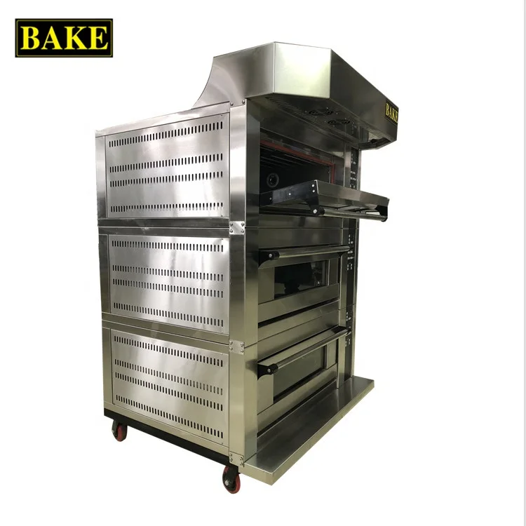 3 deck 6 trays commercial kitchen gas oven bakery machine equipment baking oven bread cake deck oven