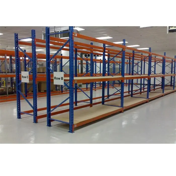 Стандартная стальная легкая промышленная полка SATONG для промышленных складов многоуровневая с длинным пролетным