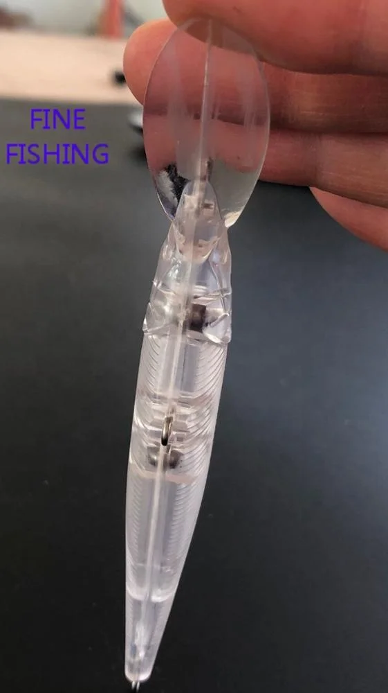 Unpainted fishing lure blank 8.6g 111mm Minnow bait lure body 204#