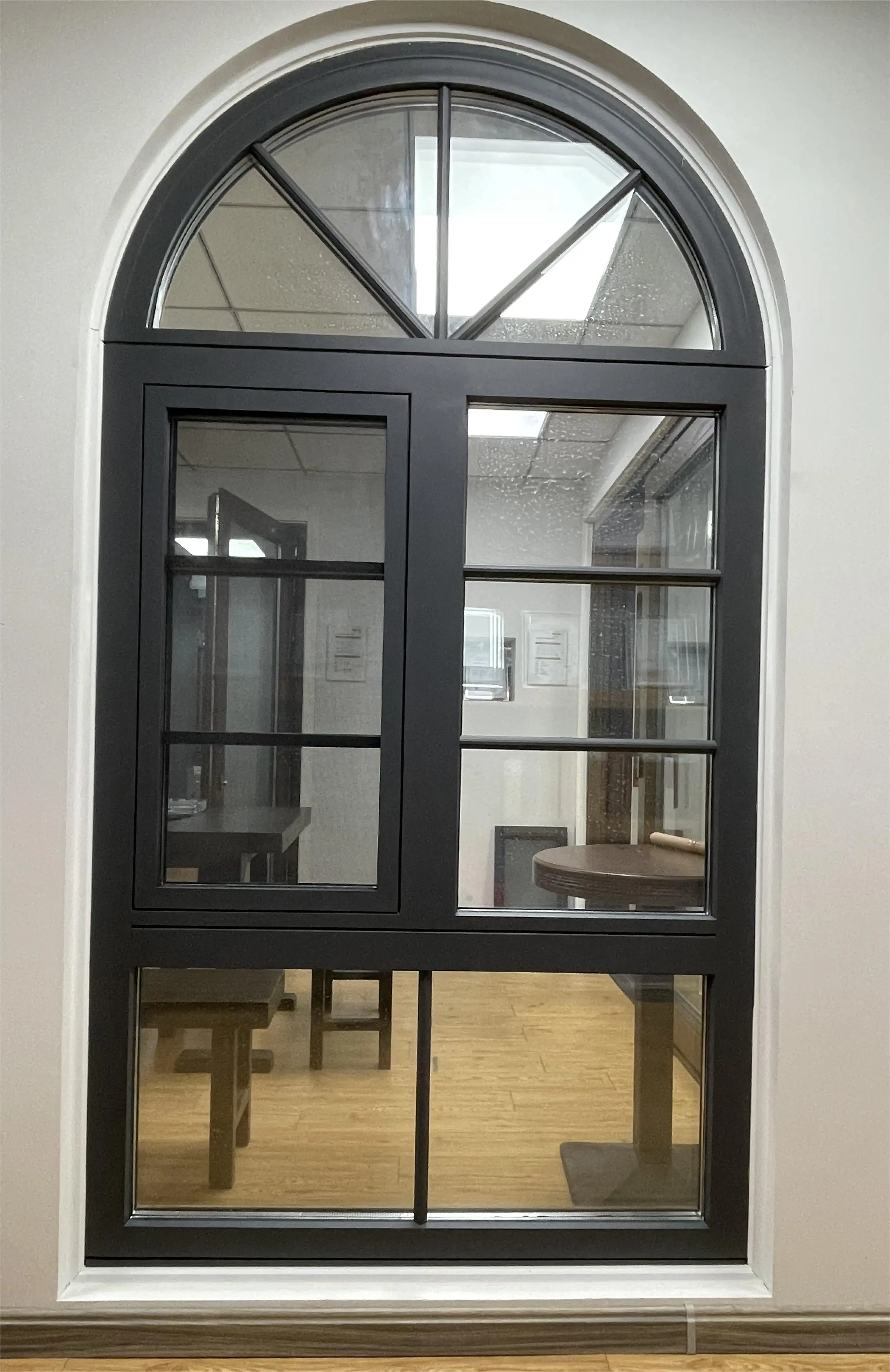 Emperor Fine Hurricane impact thermal broken bridge aluminum clad wood French Casement Window For Home