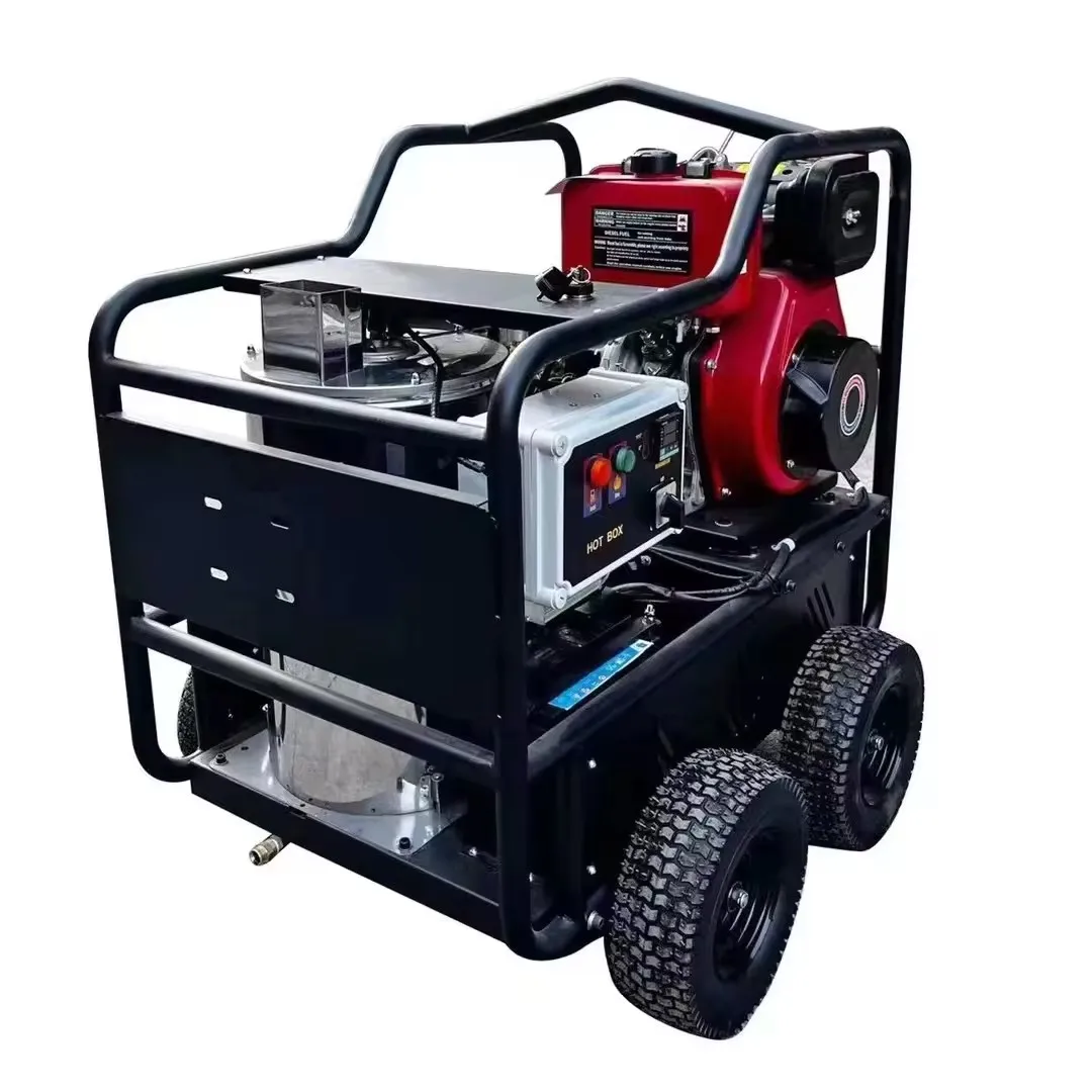 Gasoline Engine Petrol 3600Psi 13HP Diesel Heat Hot Water Steam Pressure Gun Water Jet Cleaning Machine High Pressure Car Washer