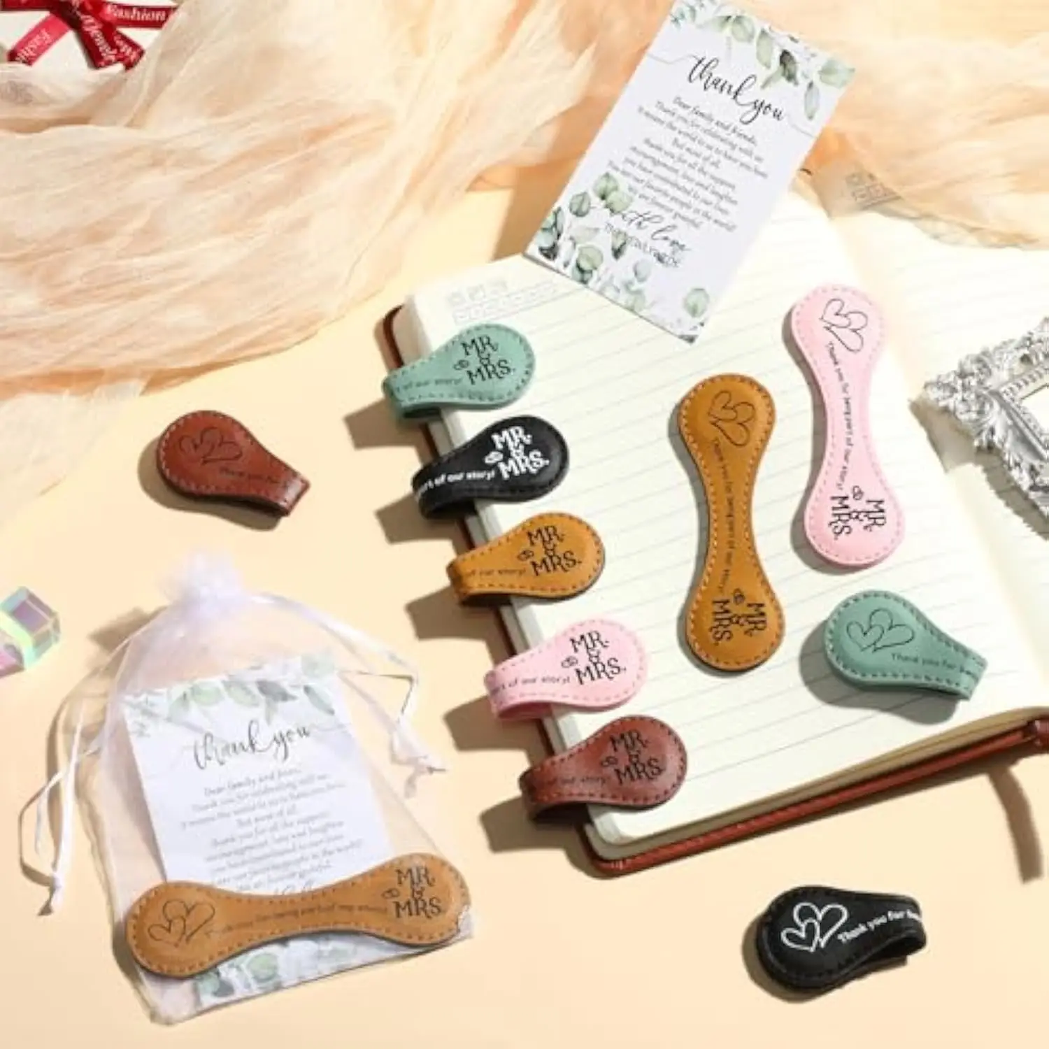 Hot sale Return to the ancients engrave English phrase originality PU leather Magnetic bookmark Customizable Wholesale