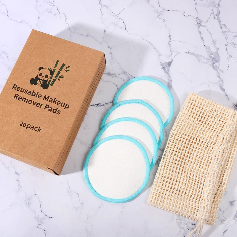 Reusable Organic Makeup Remover Pads Cheap Price Colorful Eco Bamboo Cotton Pads Round Personal Care Makeup Remover Available