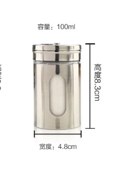 Spice Tools Rotary Cover Stainless Steel Seasoning Bottle Seasoning Bottle Seasoning Pot Bbarbecue Sprinkling Bottle