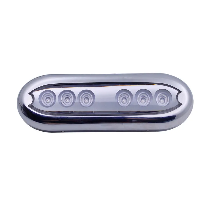 Waterproof Stainless Steel Ring Boat LED Underwater Light Clear Lens Pontoon Marine Boat Transom Light