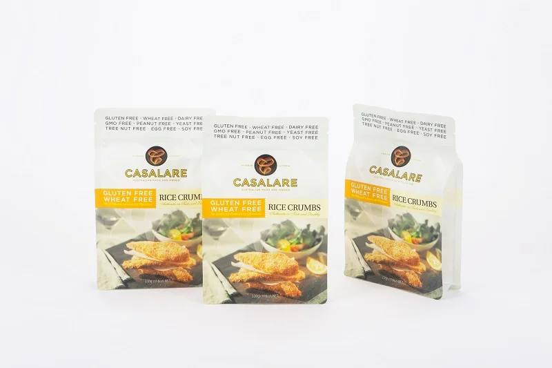 Eight-Sided Self-Supporting Zipper Bag Food Grade Sealed Packaging For Rice Crumbs