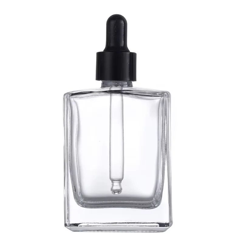 Essence Bottle 30ml 50ml 100ml Essential Oil Rectangular Glass Dropper Bottle