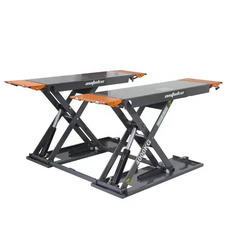 1.2m 4000kg hydraulic motor auto motive scissor car lifting platform sell well