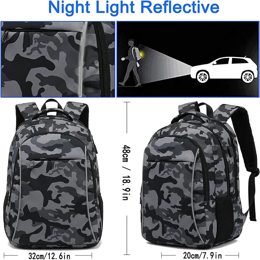 Wholesale Sport School Bag Casual Sport Laptop Backpack with USB Hiking Camping Travel Custom Logo Nylon Customized Logo CN;FUJ