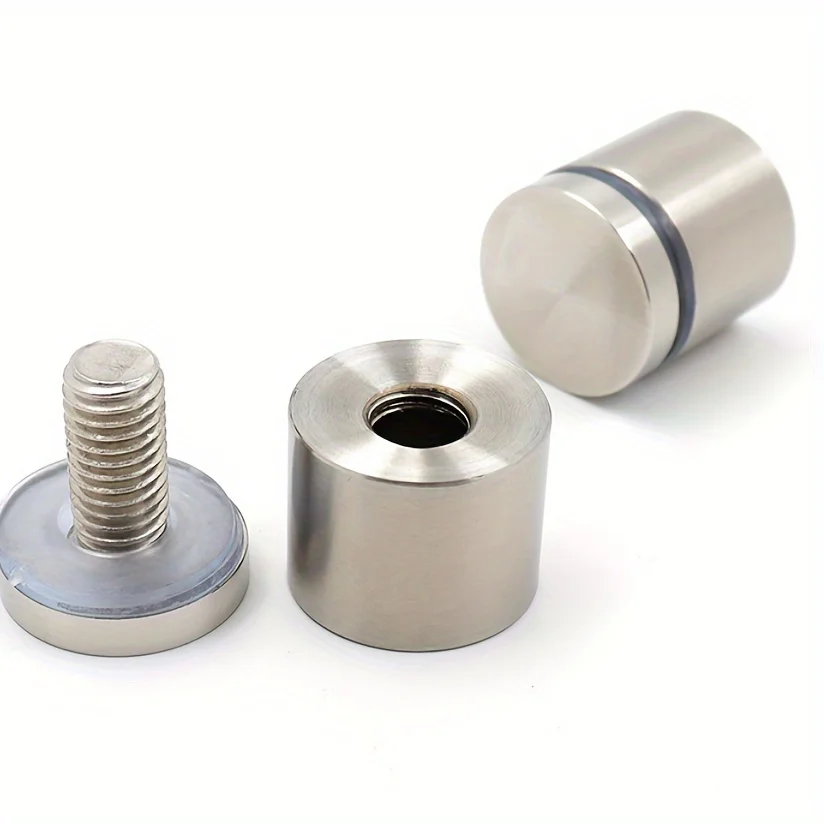 Stainless Steel Glass Standoff Screw Wall Mount Sign Holder Advertising Pin Railing Fixing Nail for Display