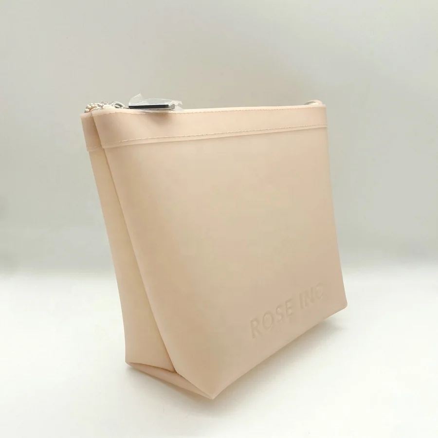 Women TPU Frosted Custom Cosmetic Bag Promotional Giveaway Gift Pouch Plastic Waterproof Vinyl Travel Makeup Bag