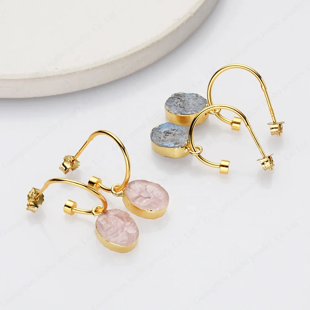 925 sterling silver raw crystal teacher earrings healing crystal gemstone mama new earrings 2023