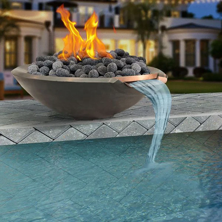 pool fire pits pool fire bowl outdoor firepit with water feature