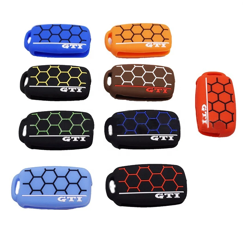 New Design Silicone Skin Smart Car Key Fob Cover Case Silicon Car Key Cover for VW GTI