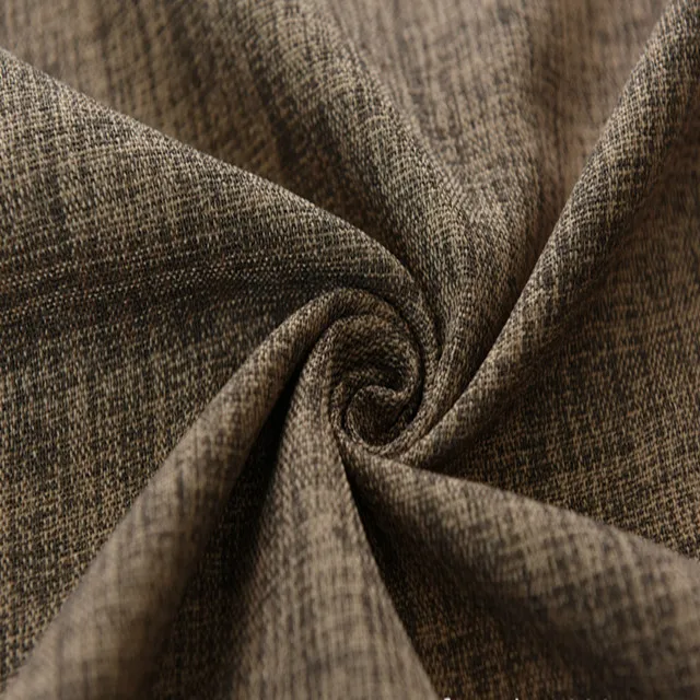 New arrival  UV protection 100% polyester faux linen blackout fabric for curtain