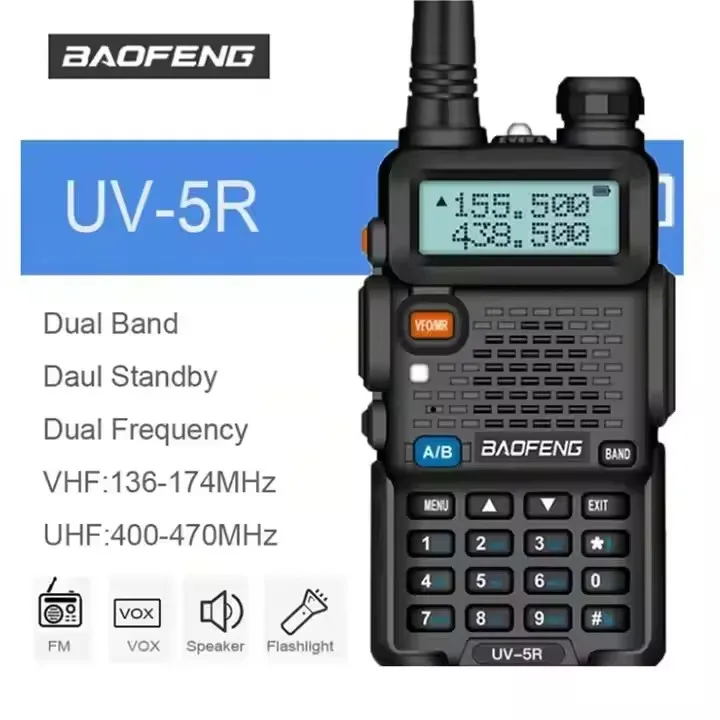 Baofeng BF-888S Handheld Professional Two-Way Walkie Talkie DMR Type with 400-470Mhz Frequency Ran 1-6KM 5W Covera