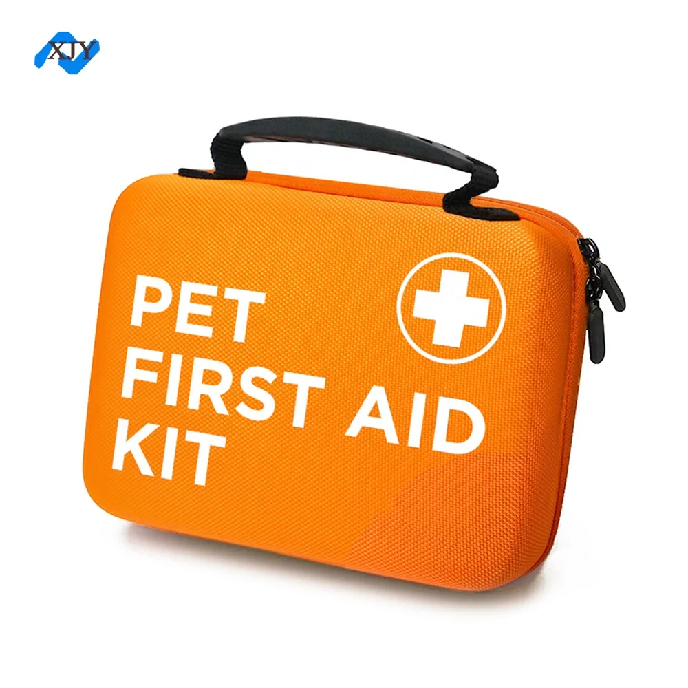 Orange Custom Printing EVA Hard Shell First Aids Medical Bag Pet First Aid Storage Case - Case Only