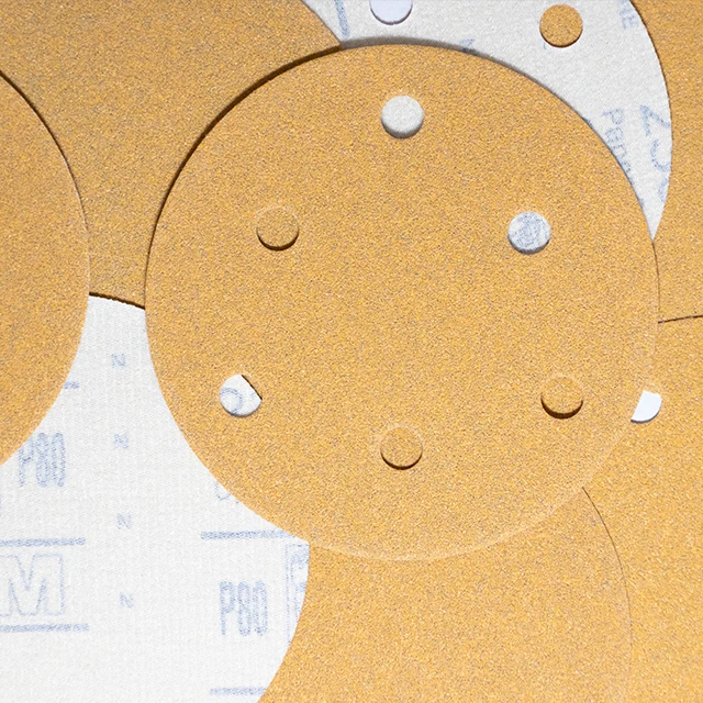 Strong Grinding Cutting Force Yellow Sanding Disc Aluminum Oxide Abrasive For Automobile Paint Polishing