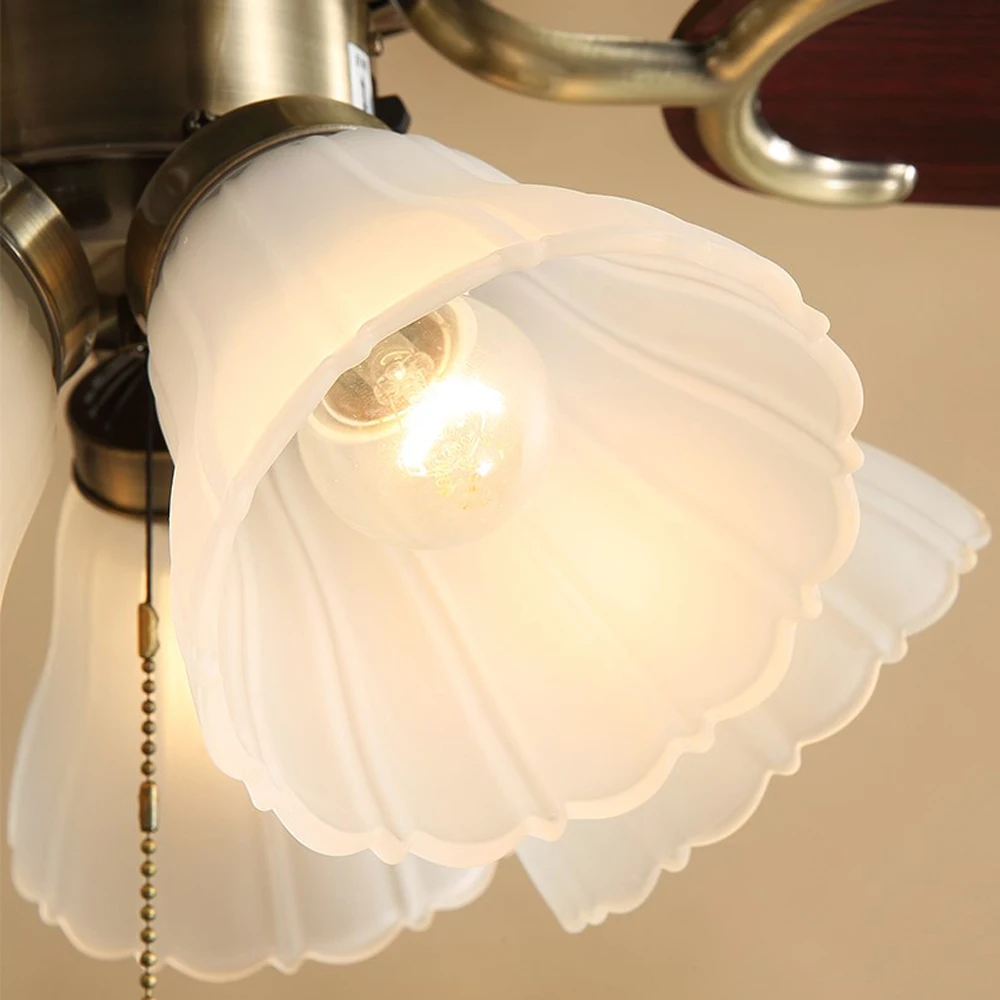 
Coffee Shop Old Used Design House Chandelier Steel Metal Usha Decorate 5 Wings CE Ceiling Fan Blade With Light 