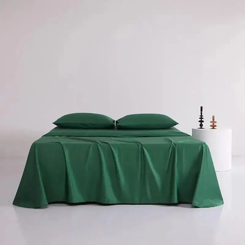 Round Corner Comfortable King Comforter 3 Pieces Pure Cotton Bed Sets Flat Sheet For Queen Size Bed