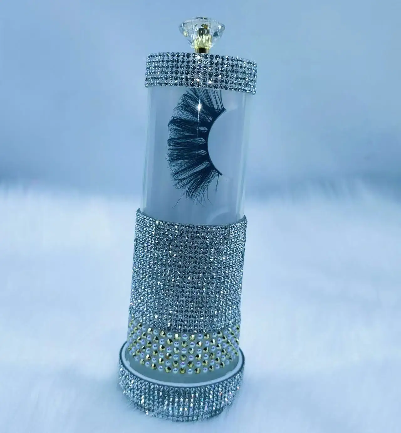 2022 Hongjun Reliable Soft Magnetic Grafting Rose Gold Diamond With Logo Packaging Lashes With Eyelash Cases Privtate Label