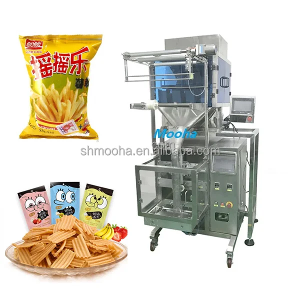 Full Automatic Vertical Coffee Beans/Peanut/Cashew Nut Granule Packaging Machine 4 Weighing Heads Particle Bag Packer