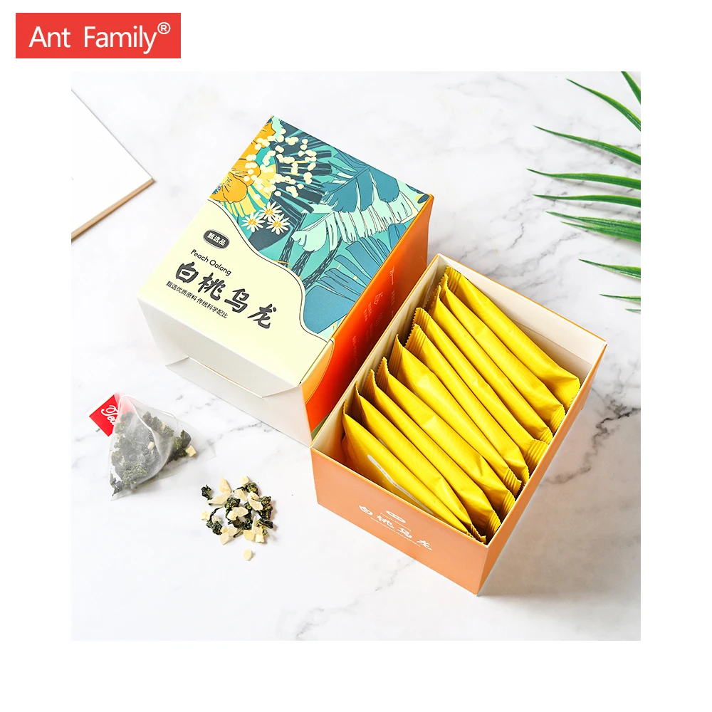 OEM Service Flat Tummy Tea White Peach Oolong Tea Flavor Blended Tea