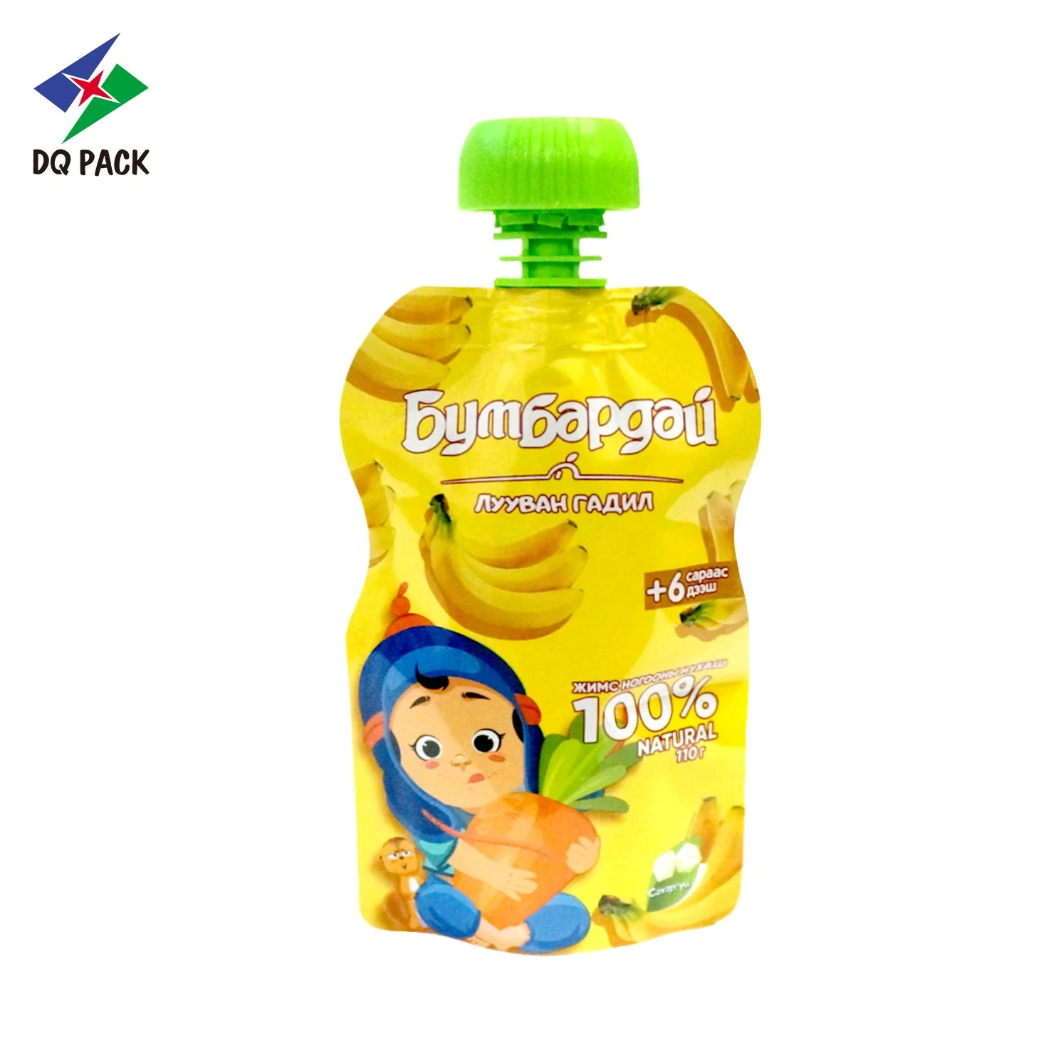 DQ PACK custom  high temperature 121 food grade juicy baby food packaging retort spout pouch stand up pouch