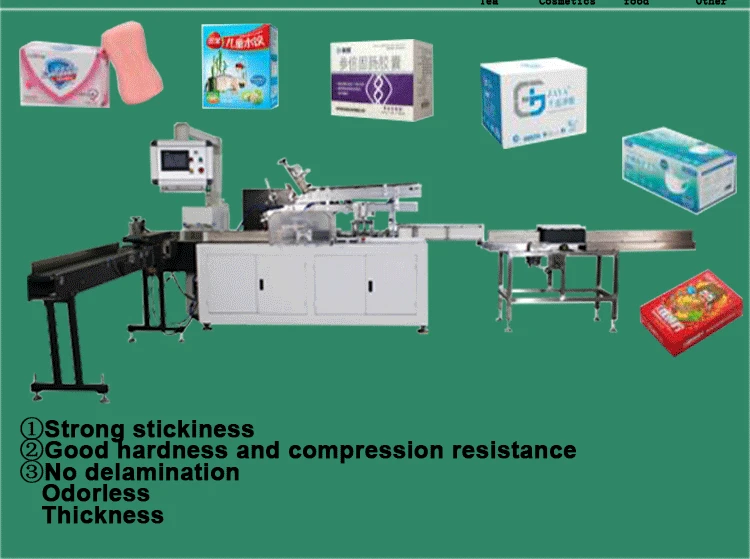 Ali Baba Factory Supplier Rectangle Square Paper Carton Box Two Sides Glue Sealing Machine