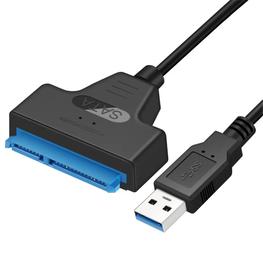 USB 3.0 SATAIII Hard Drive Adapter Cable for 2.5 Inch SSD & HDD Support UASP, 9 Inch SATA to USB Cable