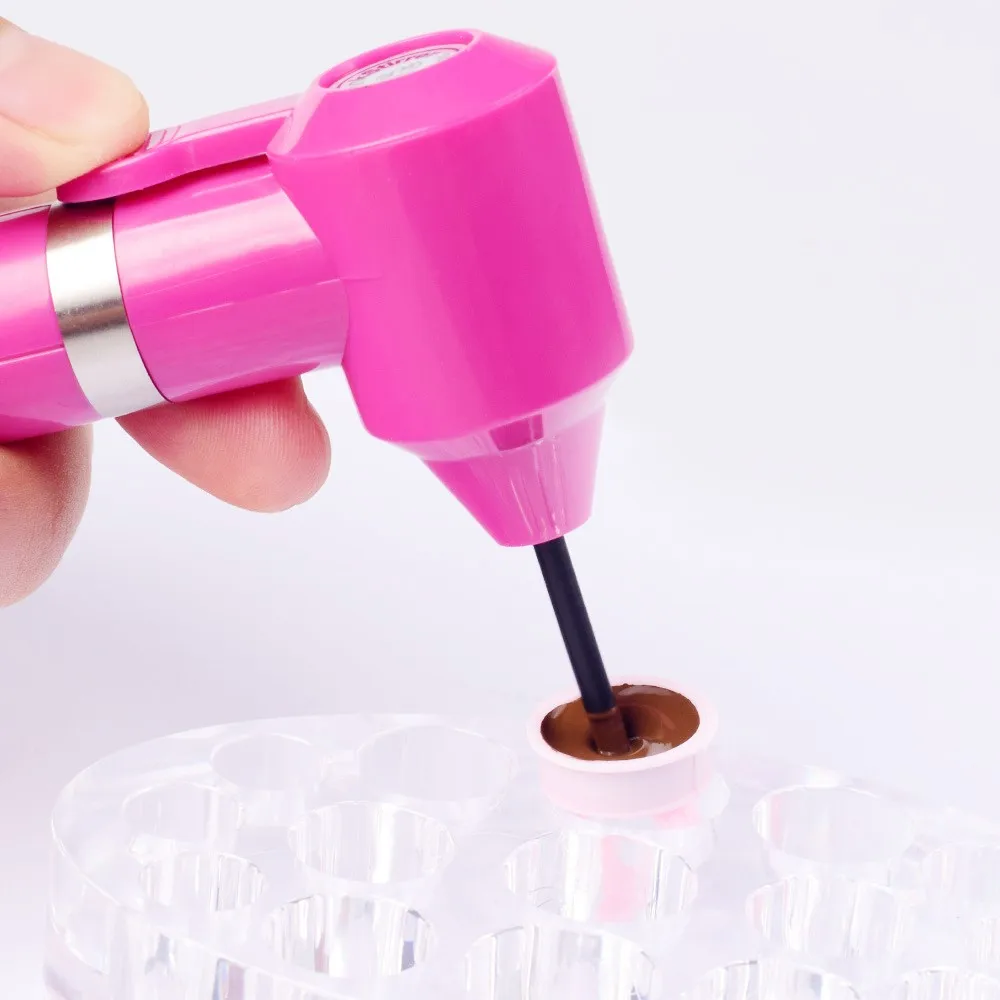 Private Label Tattoo Pigment Makeup Electric Ink Mixer Eyebrow Color Supply Tool Agitator Machine 5 Blender Mixing Sticks