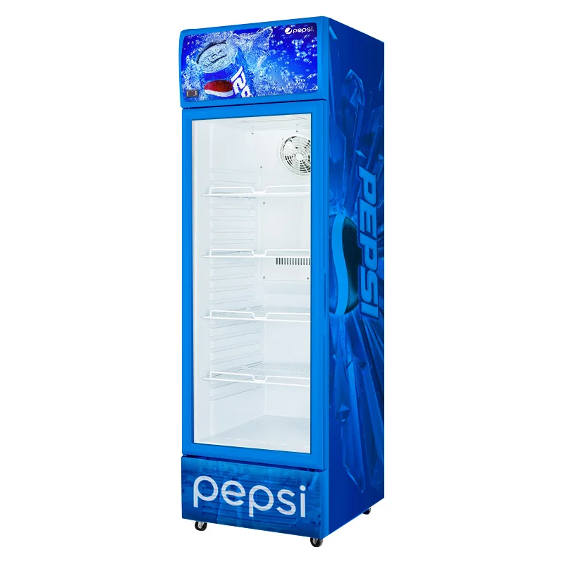Commercial Supermarket Display Refrigerators Two Glass Door Beer Fridge Upright Beverage Cooler Freezer good price
