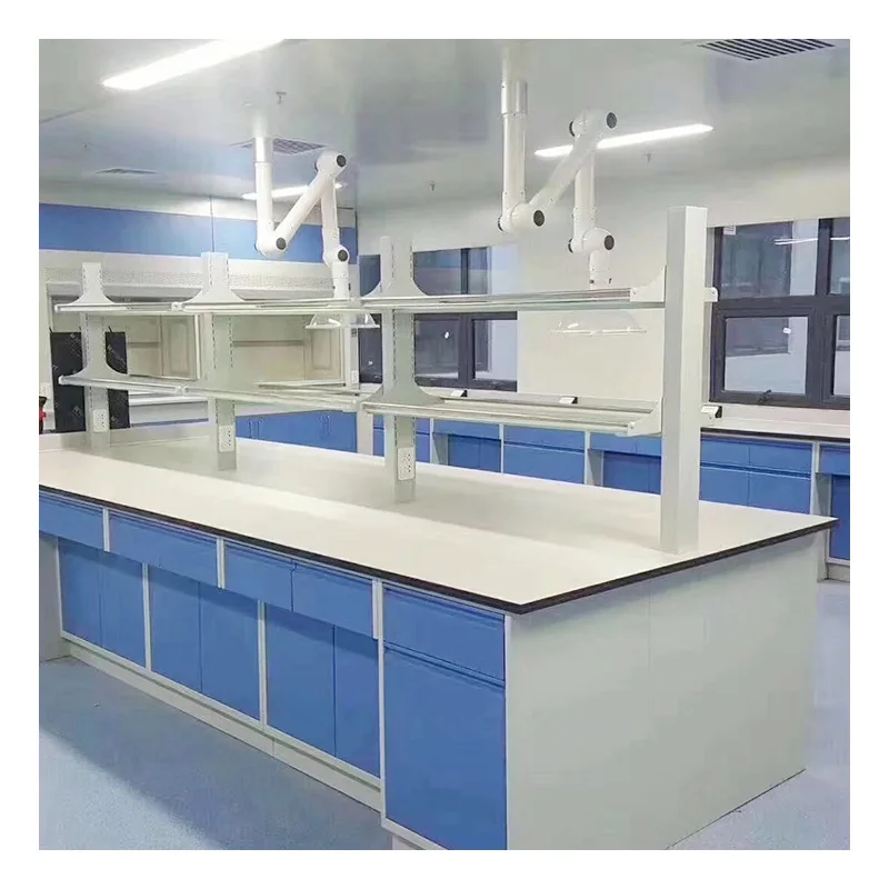 Lab table with reagent shelf drawer physical chemistry medical lab furniture customized laboratory workbench