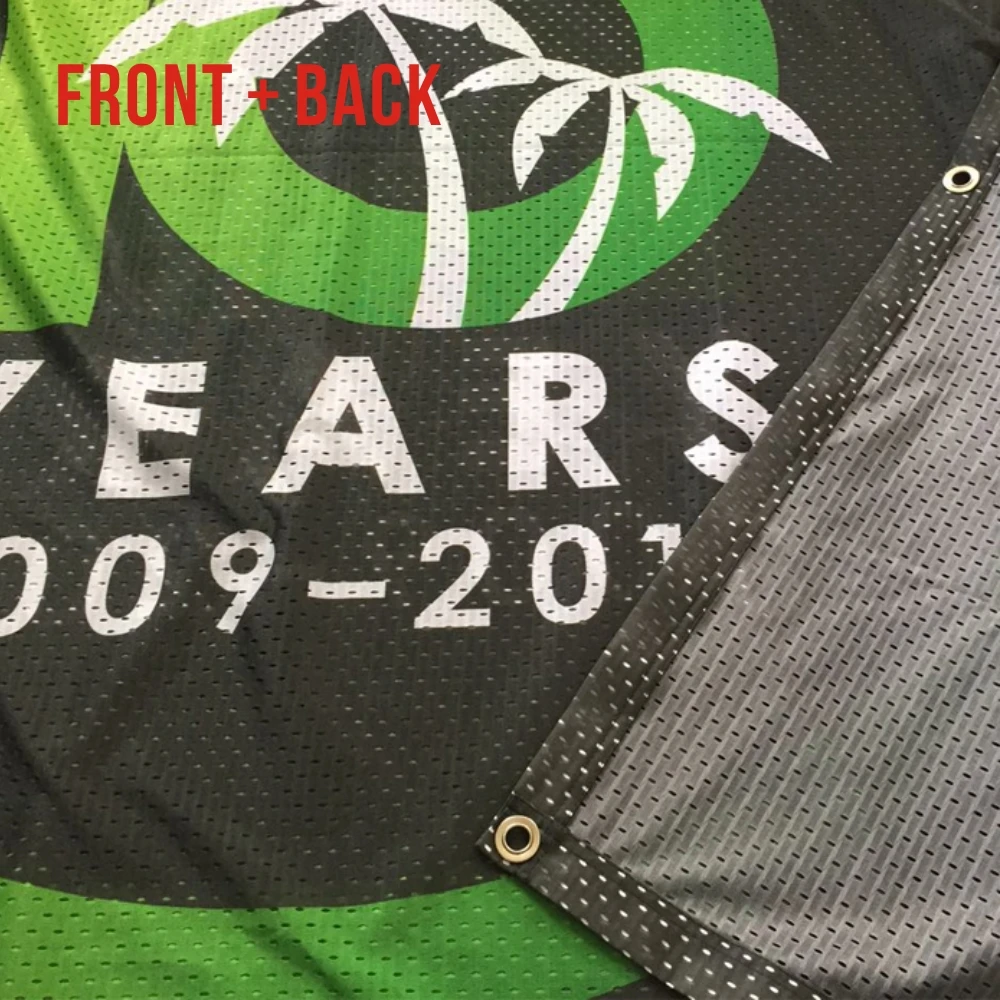 Custom Windproof Logo Any Size Photo Digital Printing Fabric Material Mesh Cloth Banner For Outdoor Advertising Promotion Events