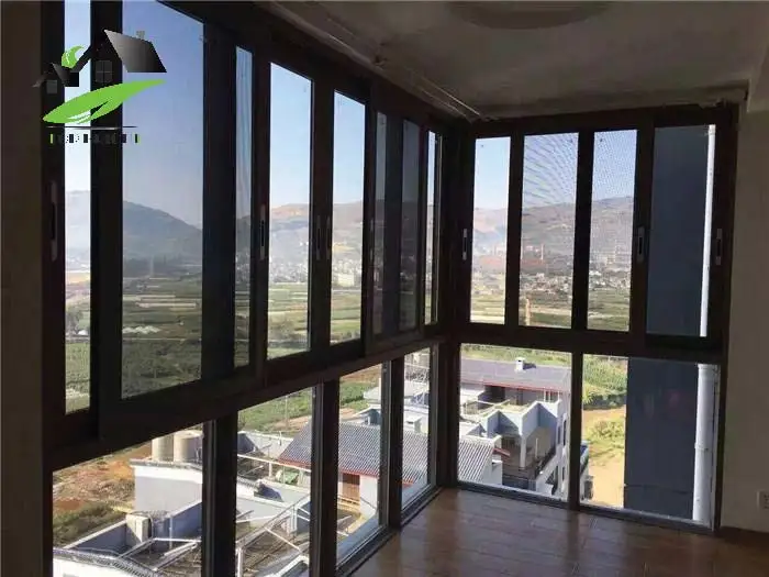 
China OEM Superhouse Aluminium Windows and Doors Aluminium Double Glass Sliding Balcony Window 