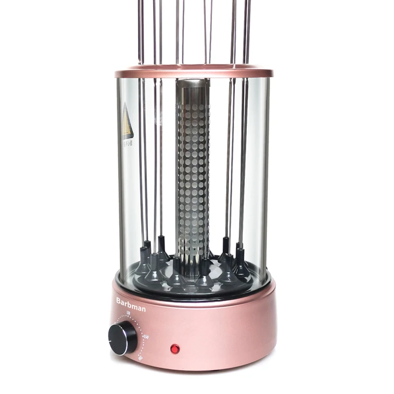 Household Skewered Chicken Wings for Dinner Smoke-free Vertical 360-degree Rotating Barbecue Grill Machine Electric Griller